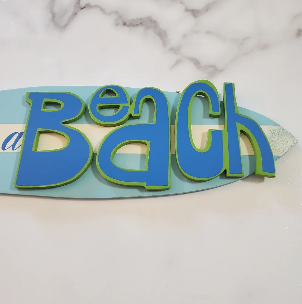 Life A Beach Surfboard Sign